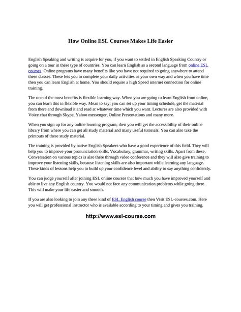 Calaméo - How Online ESL Courses Makes Life Easier