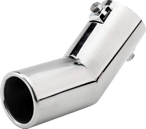 Automaze Universal Fits Car Bent Round Shaped Stainless Steel Exhaust ...