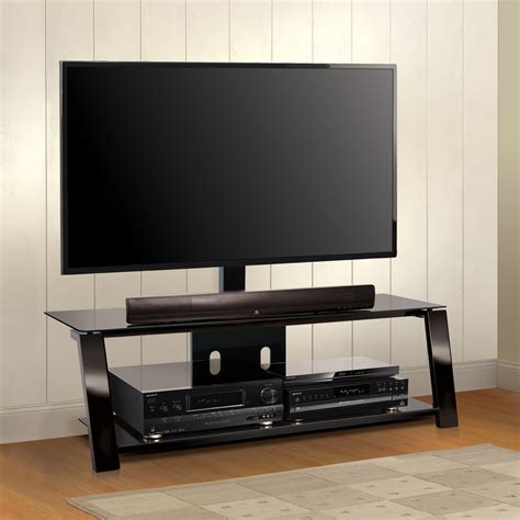 BellO Triple Play 52 in. Universal Flat Panel TV Stand - Black ...