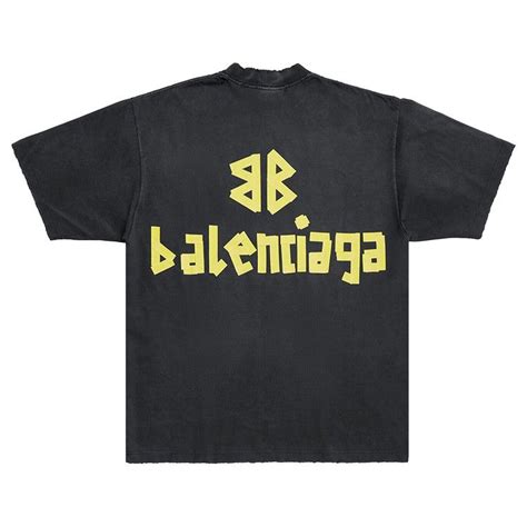 Balenciaga Tape Type Medium Fit T-Shirt Black Price in India | Culture ...