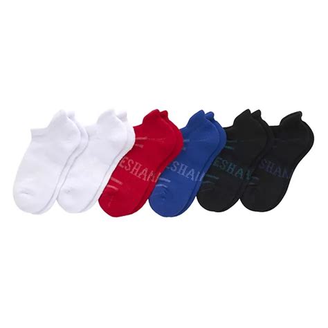 Boys Hanes® 6 Pairs Ultimate Moves Moisture Wicking Socks with Heel Shield