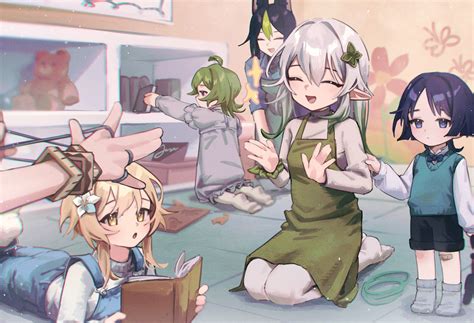 lumine, scaramouche, nahida, tighnari, collei, and 1 more (genshin ...