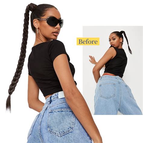 Buy Long Braided Ponytail Extension with Hair Tie Straight Wrap Around ...