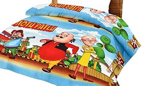 Buy Lali prints Kids Quilt Motu patlu A.C Blanket Single Bed Size Dohar ...