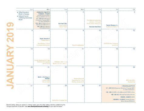 Atlanta Public Schools Calendars – Atlanta, GA