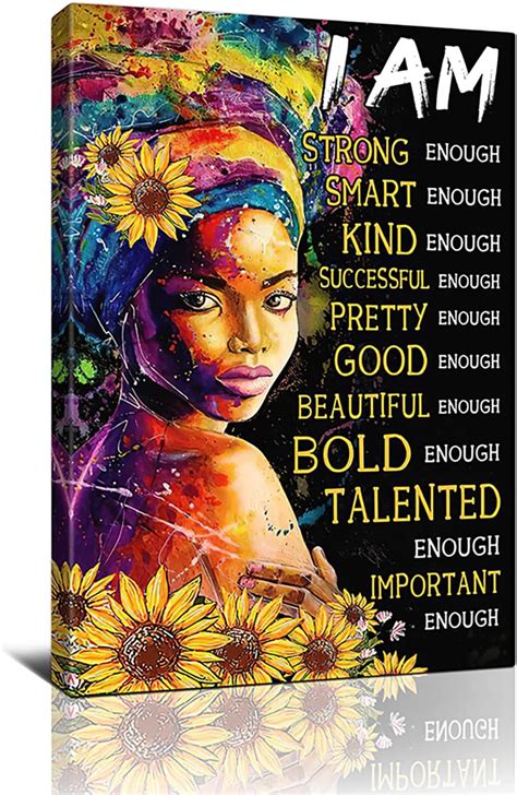 BAIVEAV Black Girl Quotes Wall Art African American India | Ubuy