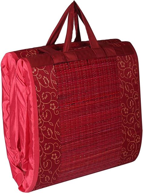 Khadi Eco Basket Foldable River Grass Bedding Mat Medium In Red ...