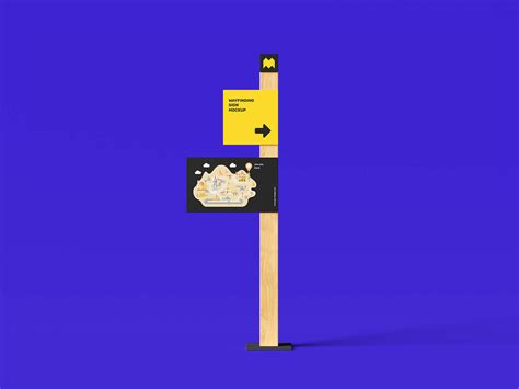 Wall Wayfinding Signage Mockup | Free PSD Templates