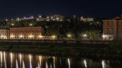 Image Italy Florence Rivers night time Street lights 2560x1440