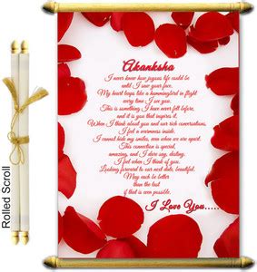 Midas Craft I Love You Akanksha Wooden Scrolled Love Letter Romantic ...