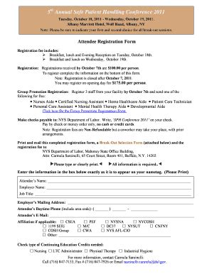 Fillable Online labor ny safe patient handling conference in albany ...