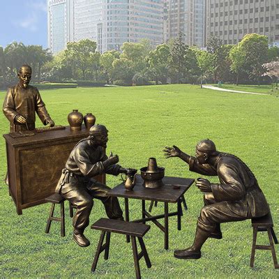 民俗文化人物玻璃钢仿铜喝酒划拳雕塑公园商业步行街广场小吃摆件-阿里巴巴