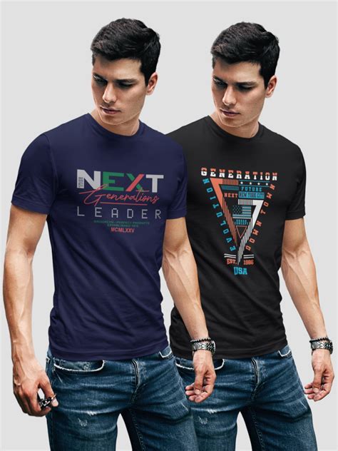 Jilz Men's Half Sleeve Cotton T-Shirt (Pakc of 2) – Jilz.in