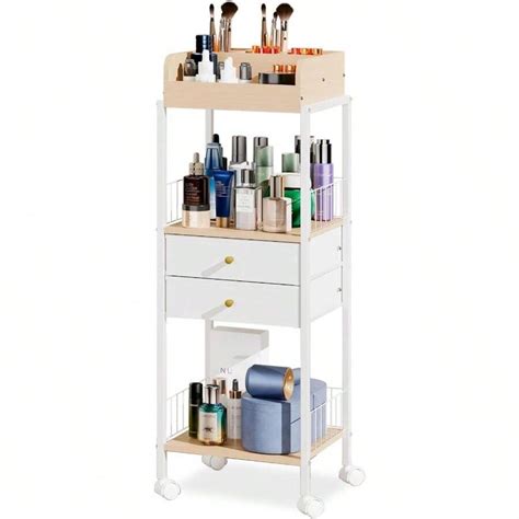 Makeup Organizer Cart Shelf Floor Skincare Organizers Make Up And ...