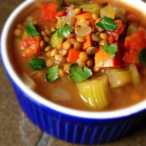 Slow Cooker Lentil Soup with Bacon - The Lemon Bowl®