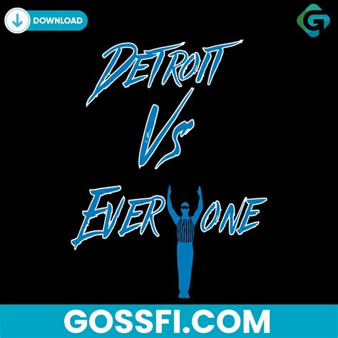 Detroit VS Everyone Lions Football Svg Digital Download - Gossfi.com
