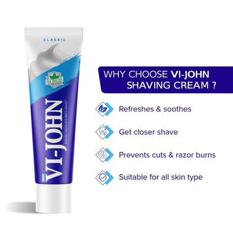 Buy VI-JOHN CLASSIC SHAVING CREAM WITH TEA TREE OIL AND BACTI-GUARD ...