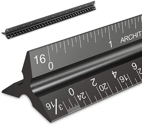 Architectural Scale Ruler, Imperial Measurements 12'', Laser-Etched ...