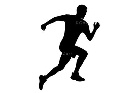 Silhouette of Running Man Illustration Graphic by DGart · Creative Fabrica