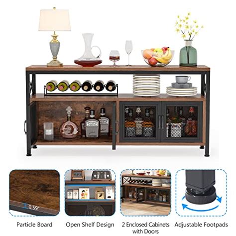 Buy Tribesigns Buffets & Sideboards Buffet Table Bar Cabinet with 4 ...