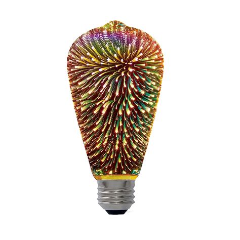 Utilitech ST19 Multicolor Medium Base (e-26) LED Decorative Light Bulb ...