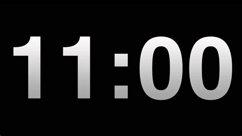 Timer 11 Minutes Timer Video Countdown Black Background - YouTube