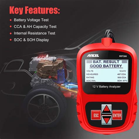 Buy ANCEL AD410 Enhanced OBD II Vehicle Code Reader with ANCEL BST200 ...