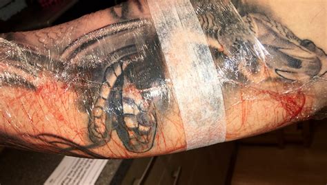 Image result for tattoo skin cover pad ink bleeding