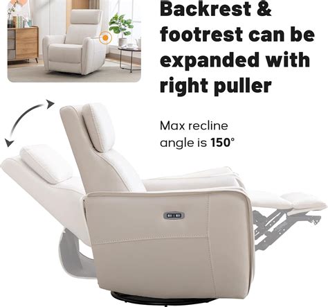 Buy ANJ Power Swivel Rocker Recliner Chair, Electric Glider Reclining ...