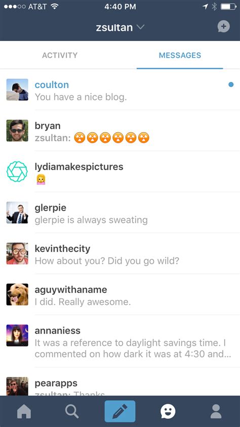 Image result for Tumblr Messaging iOS