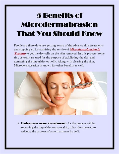 PPT - 5 Benefits of Microdermabrasion That You Should Know PowerPoint Presentation - ID:8138817