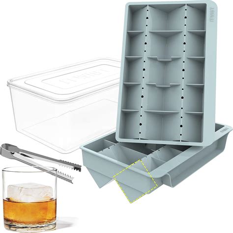 Amazon.com: WIBIMEN Large Ice Cube Tray, 2 Pack Whiskey Ice Mold with ...