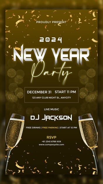 Free psd happy new year party celebration social media post template ...
