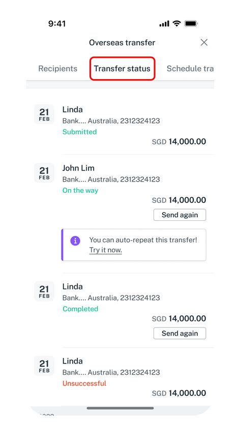 Check Remit Status | DBS Singapore