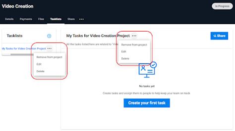 Tasklists sharing | Project | Freelancer Support