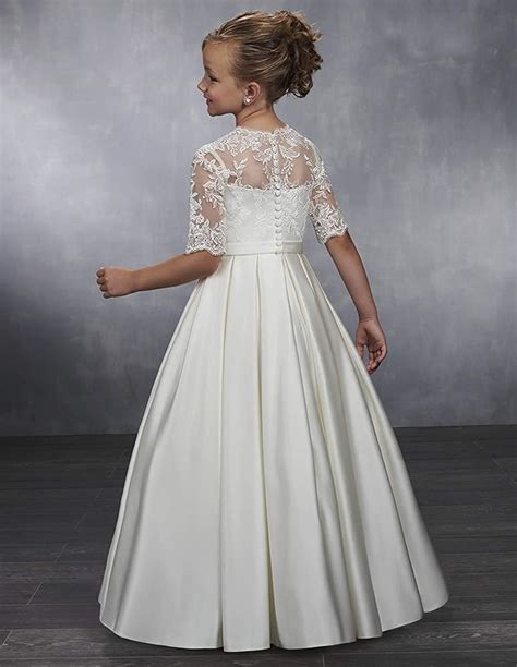 Buy hengyud First Holy Communion Dress Lace Princess Ball Gowns Half ...