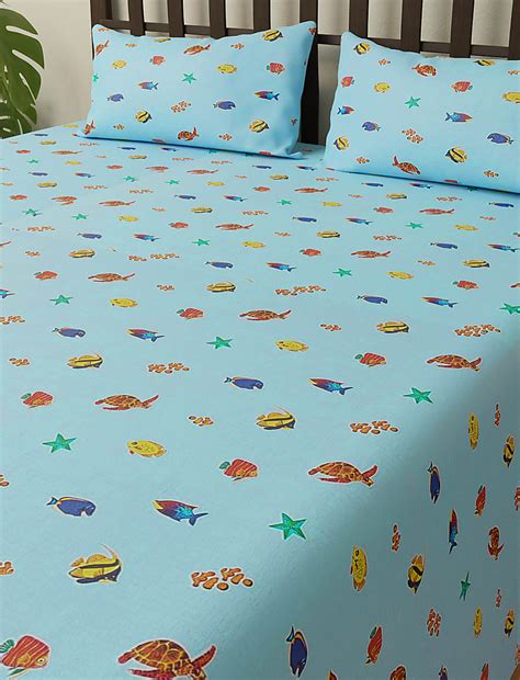 Pure Cotton Printed Single Bedsheet Set