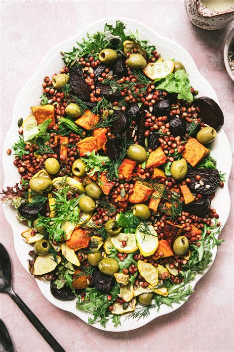 Autumn Roasted Vegetable Salad | Roasted vegetable salad, Autumn salad recipes, Vegan salad recipes