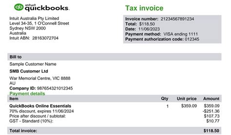 Image result for QuickBooks Invoice Header Layout