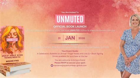 UNMUTED Official Book Launch, HOME Currumbin, 31 January 2026 | AllEvents