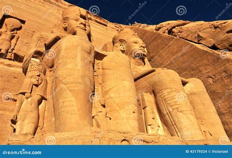 Abu Simbel Temple of King Ramses II. Stock Photo - Image of egyptology, celebrate: 43179324