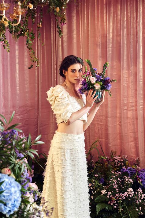 Delicate Cream Skirt And Blouse Jacquard Co Ords| TheRealB