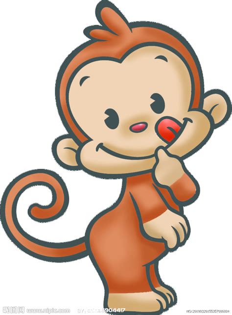 卡通小猴子矢量素材EPS免费下载_红动网