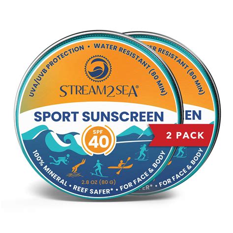 Stream2sea Sunscreen Balm In Tin Spf40 Reef Safe Mineral Sunscreen ...