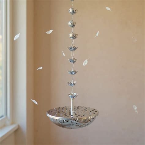 Buy Silver Finish Floral Hanging Fumer Online in India - Mypoojabox.in