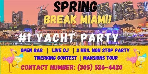 Spring Break South Beach 2023 | #1 BOAT PARTY, 401 Biscayne Blvd, Miami ...