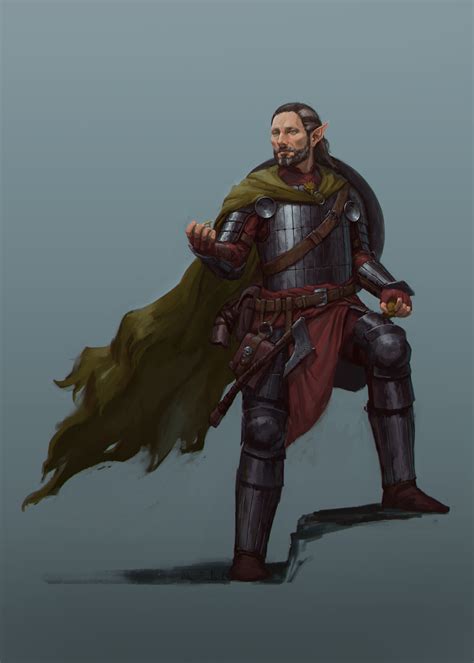 [OC] Griffin the half elf eldritch knight. : r/DnD