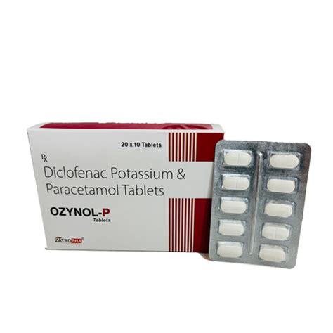 Ozynol p - Diclofenac Potassium & Paracetamol Tablets - Zatropha Pharma