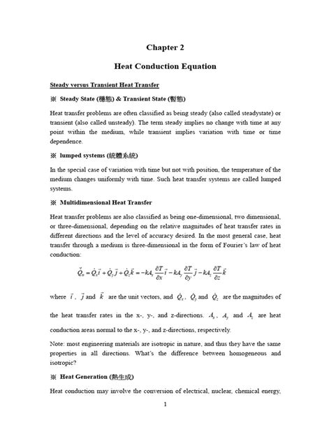 Chapter 02 Heat Conduction Equation | PDF | Thermal Conduction | Heat Transfer