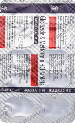 Truegliclaz M 80mg Strip Of 10 Tablets: Uses, Side Effects, Price ...
